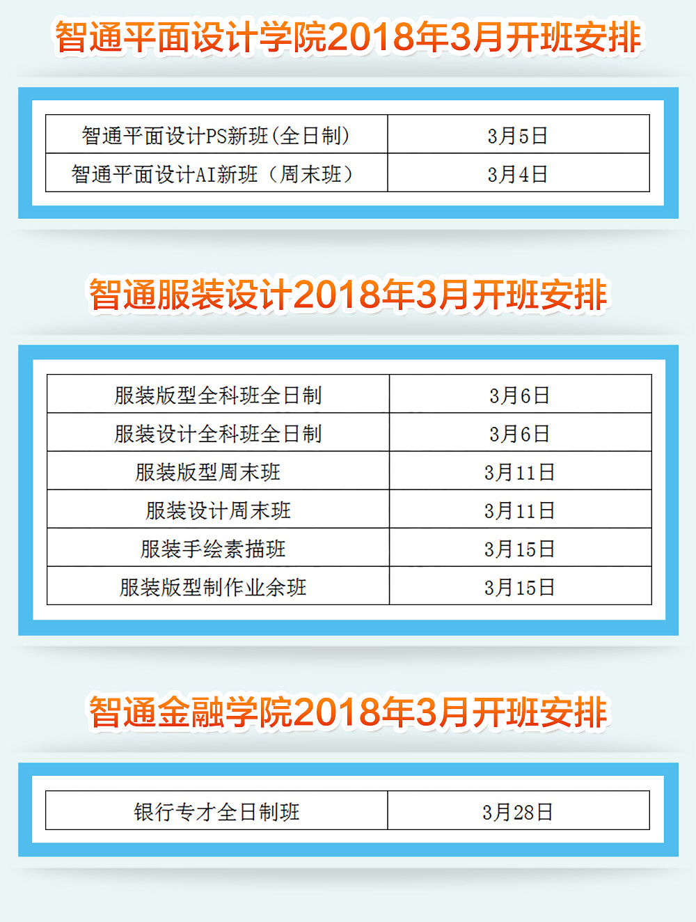 2018年3月份智通培訓(xùn)開班計劃03