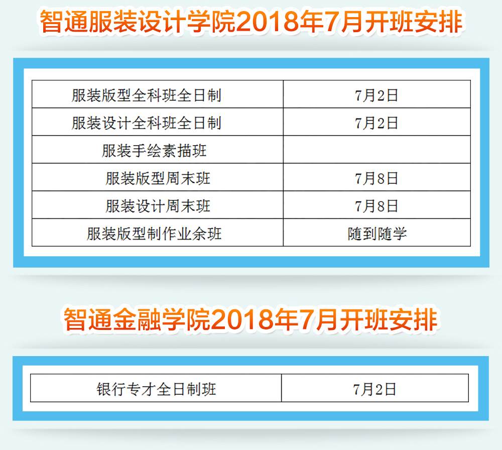 智通培訓18年7月開班通知03